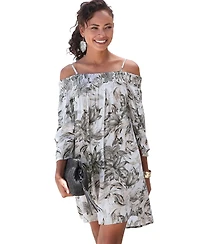 Lascana Women's Off The Shoulder Patterned Dress