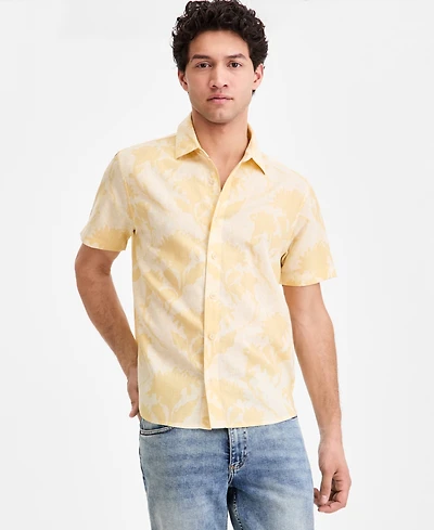 Sun + Stone Men's Marina Floral-Print Short-Sleeve Shirt, Macy's Exclusive