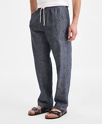 Sun + Stone Men's Linen Blend Straight Leg Pants, Macy's Exclusive