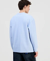 Hugo Boss Men's Waffled Jersey Long-Sleeve T-Shirt