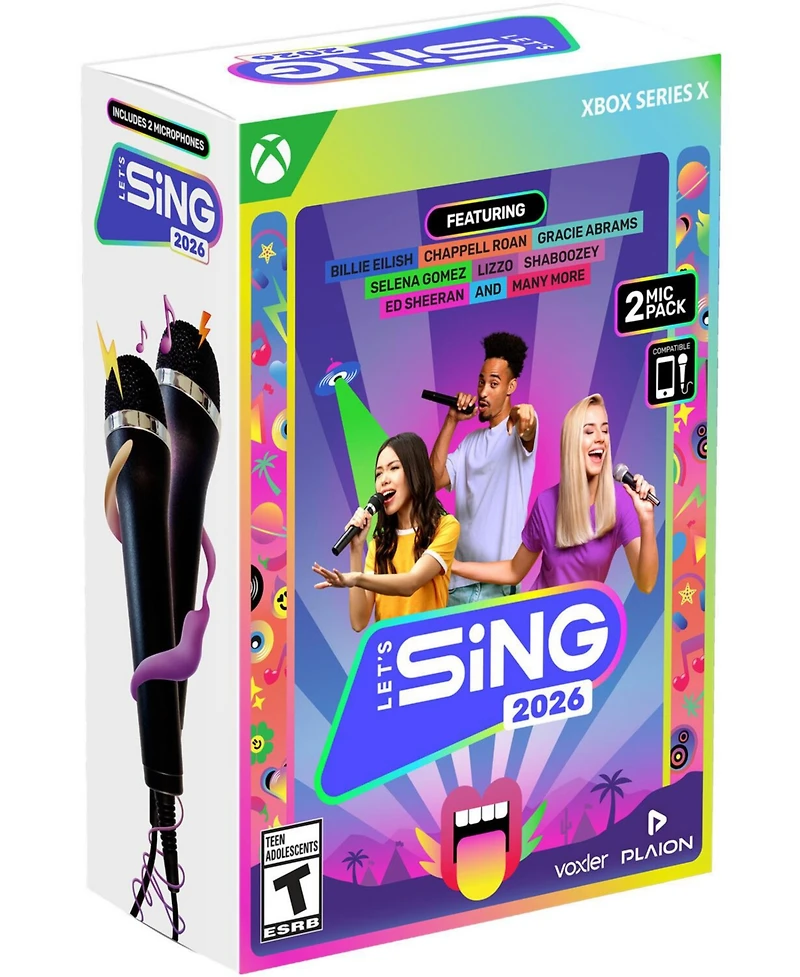 Plaion Lets Sing 2026 + 2 Mics for Xbox Series X