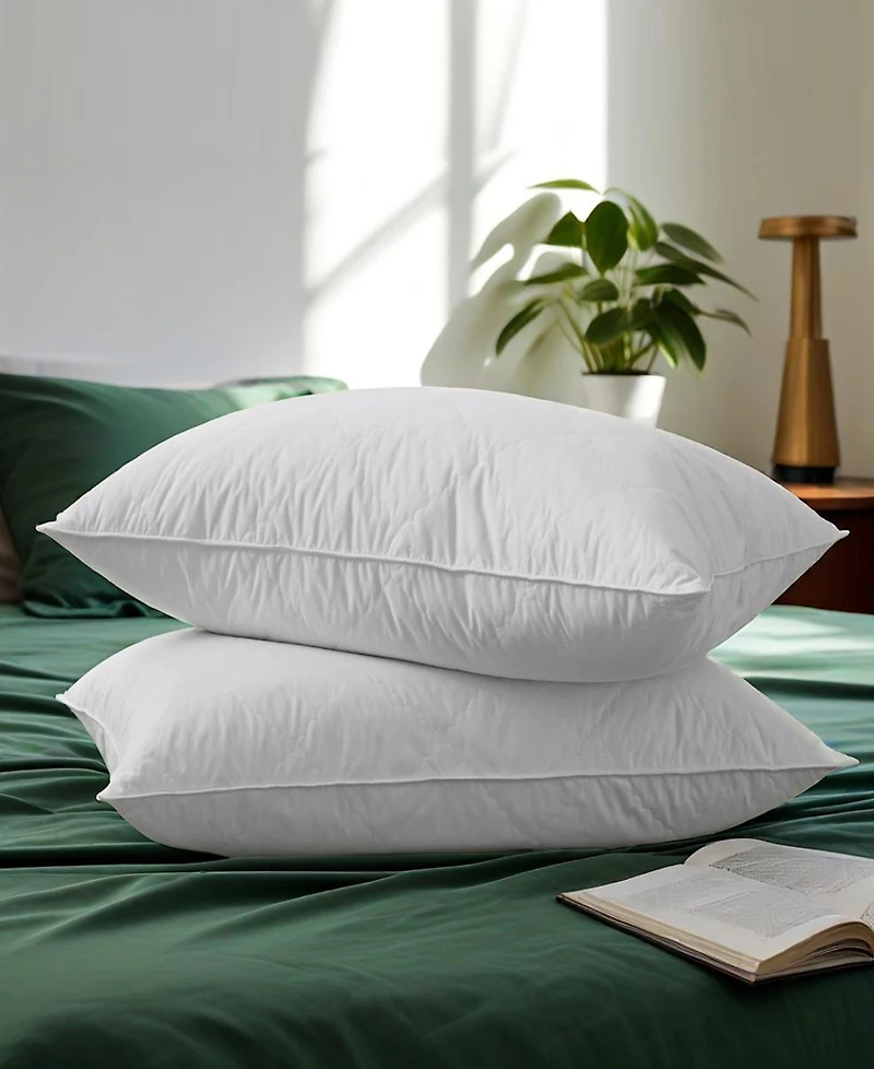 Unikome European Goose Down Feather 2-Pack Pillows, King