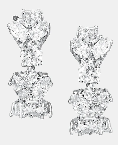 Givenchy Extra Small Cubic Zirconia Huggie Hoop Earrings, 0.36"