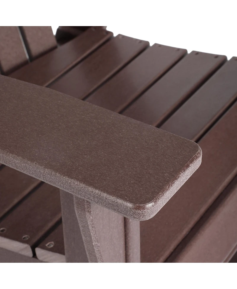 WestinTrends Outdoor Patio Shell-back Adirondack Dining Chair Weather Resistant