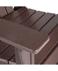 WestinTrends Outdoor Patio Shell-back Adirondack Dining Chair Weather Resistant