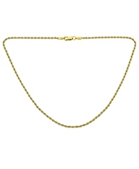 Bling Jewelry Classic Solid Strong Yellow 10K Gold Twist Cable Rope Chain Necklace 3MM 16 Inch