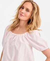 Women's Mother's Day Woven Stripe Pj Set, Created for Macy's