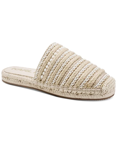 Karl Lagerfeld Paris Women's Malaysia Round Toe Mule Flats