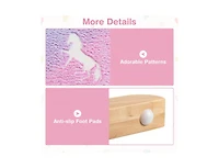 Slickblue Upholstered Kids Rocking Chair with Sturdy Wood Legs