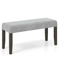 Slickblue Bedroom Upholstered Bench with Cushioned Seat and Wood Legs