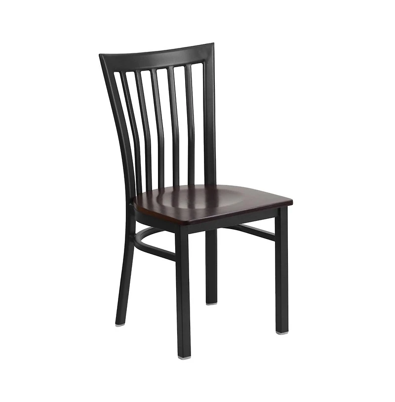 Emma+Oliver School House Back Metal Restaurant Dining Chair