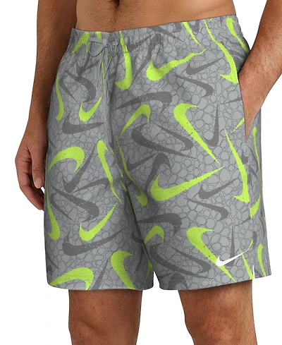 Nike Men's 7" All-Over Logo Print Volley Swim Shorts