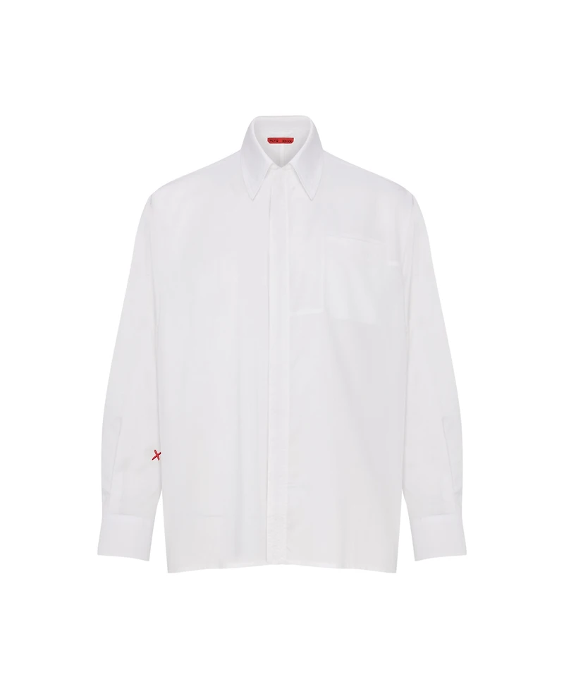 Pcfg Men's Pure Cotton Zip-Front Woven Shirt