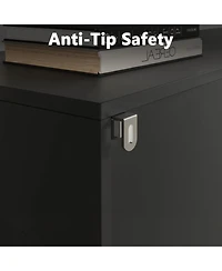 Gaomon 71" Narrow Storage Cabinet with Adjustable Shelves, 3-Tier Bookcase with Drawers & Doors