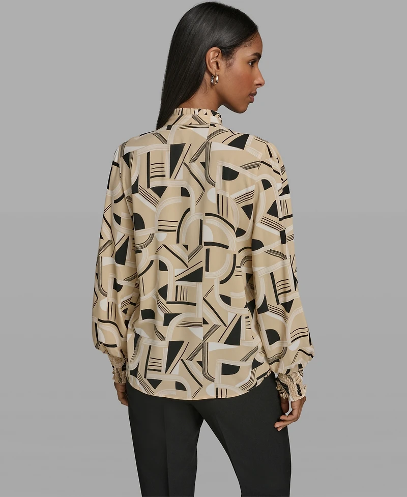 Karl Lagerfeld Paris Women's Mock Neck Top