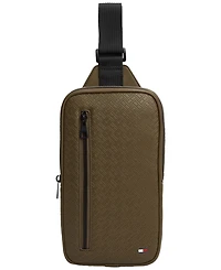 Tommy Hilfiger Men's Embossed Flag Sling Bag