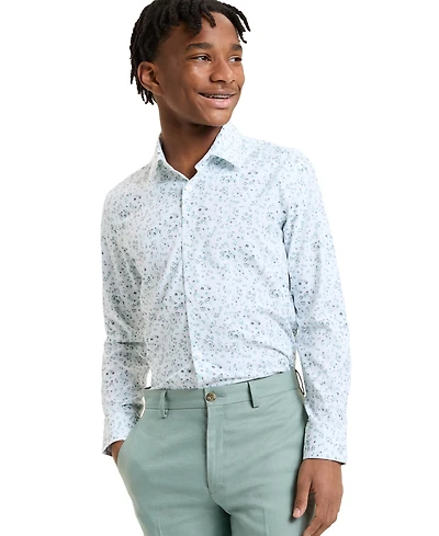 Michael Kors Boys' 8-20 Floral Print Shirt