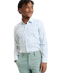 Michael Kors Boys' 8-20 Floral Print Shirt