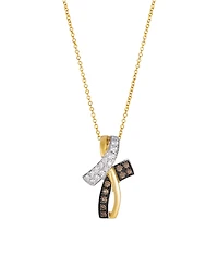 Le Vian Chocolate & Vanilla Diamond Pendant Necklace (0.42 ct. t.w.) in 14k Two-Tone Gold
