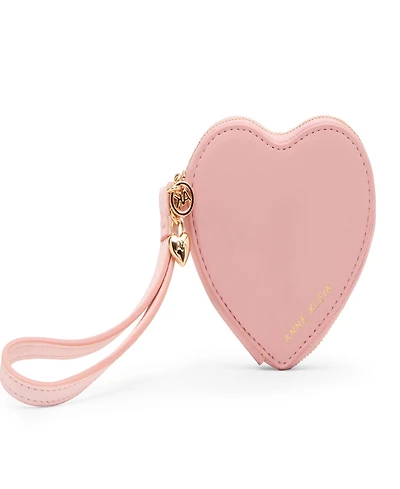 Anne Klein Mini Heart Zip Case Wallet