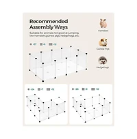 Cozito Modern Indoor Dog Kennel up to 70 lb, Modular Plastic Enclosure with Floor Panels, Easy Assembly