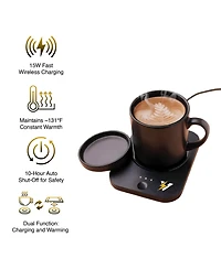 Pursonic Power & Comfort Trio – Sip & Charge Mug Warmer, All-in-One Alarm Clock & 5-in-1 Folding Charging Station