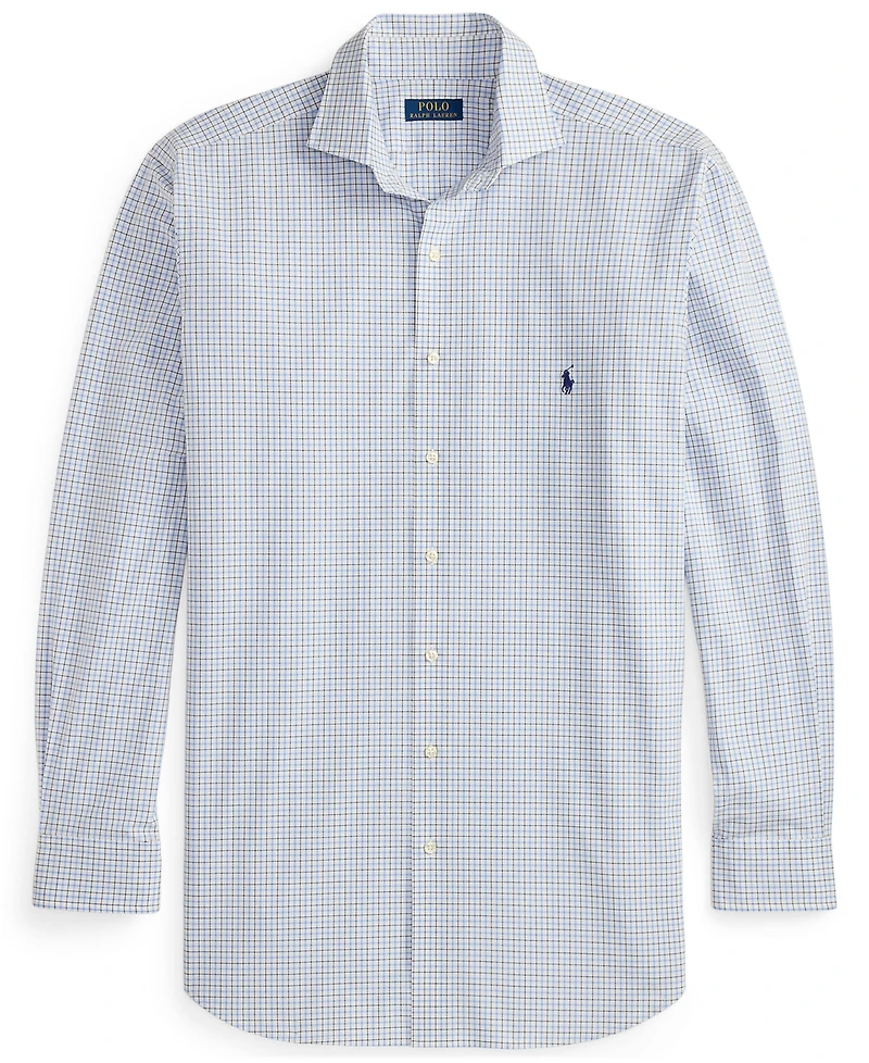 Polo Ralph Lauren Men's Big & Tall Plaid Stretch Poplin Collared Shirt
