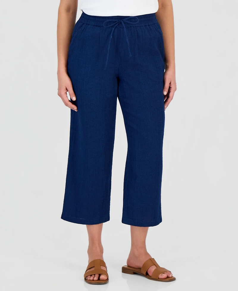 Style & Co Petite Cropped Drawstring Pants, Macy's Exclusive