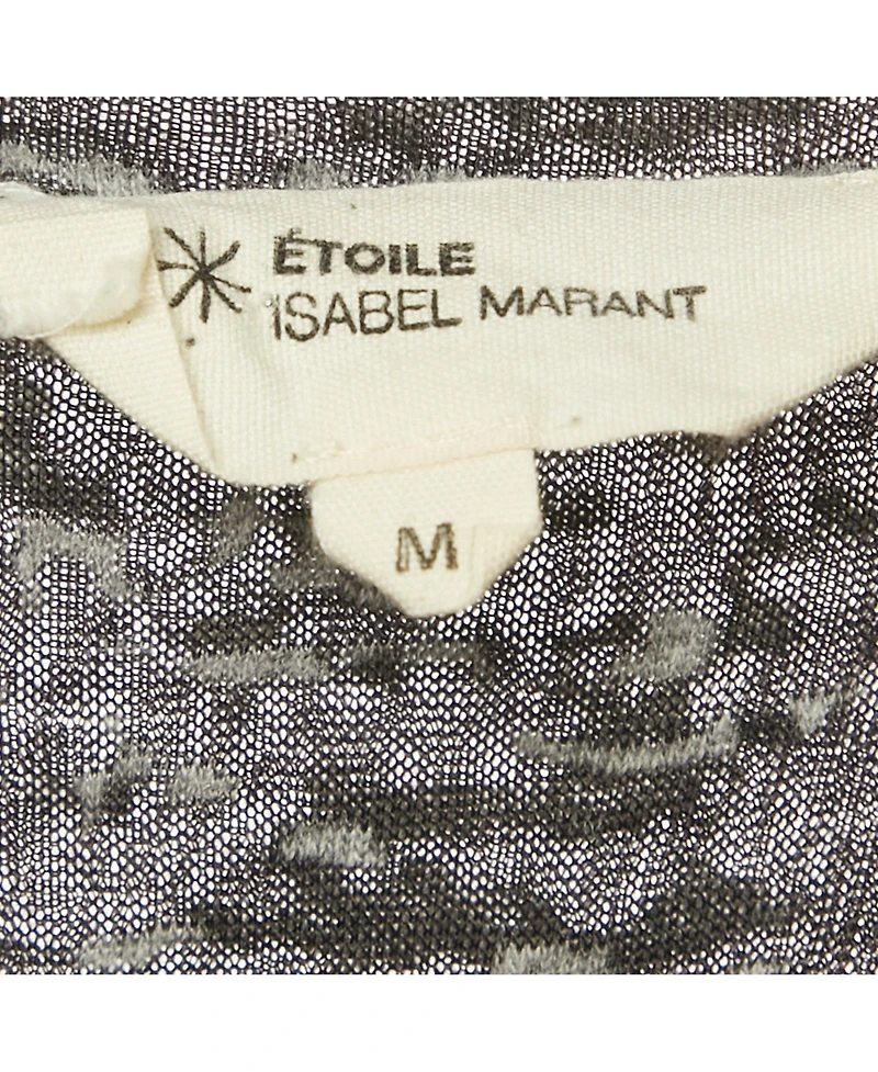 Pre-Owned Isabel Marant Women's Etoile Monochrome Patterned Jersey Sleeveless Top