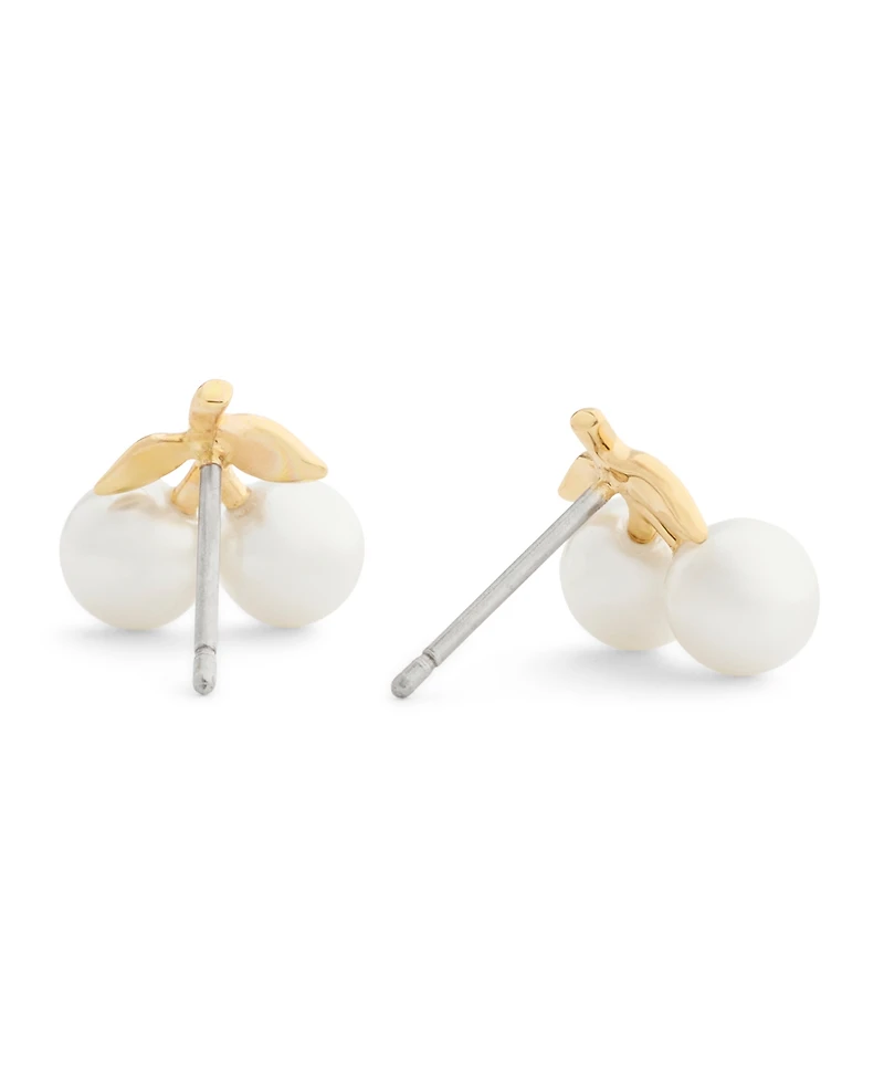 Coach Faux Mother of Pearl Cherry Stud Earrings