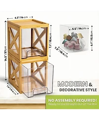 Yigii 2-Pack Clear Drawers