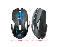 Risokeys 2.4G Wireless Rechargeable Gaming Mouse, 3 Adjustable Dpi (1000/1600/2400)