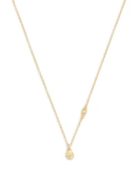 Coach Faux Stone Signature Ladybug Pendant Necklace