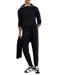 Reiss Men's Merino Wool Tipped Hoodie