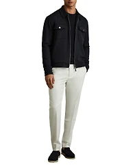 Reiss Men's Premium Interlock Zip-Through Overshirt