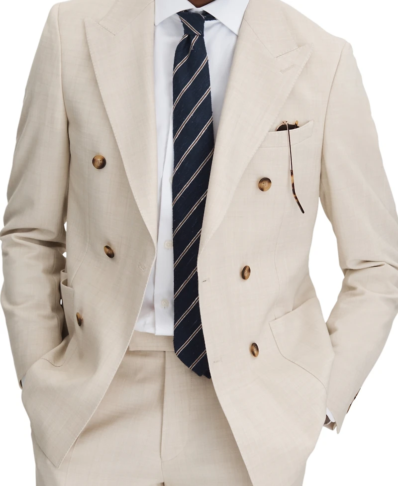 Reiss Men's Double Breasted Slim Fit Suit Blazer