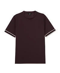 Reiss Men's Piped-Trim Textured T-Shirt