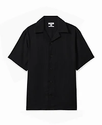 Reiss Men's Linen Cuban-Collar Shirt