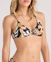 Volcom Women's Distant Tropic V-Neck Bikini Top