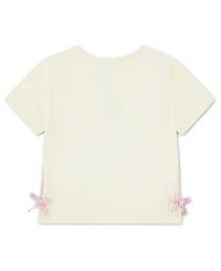 Levi's Girls' 7-16 Daisy Side Tie Round Neck Top