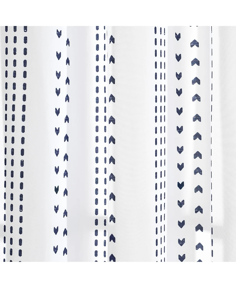 Lush Decor Hygge Stripe Light Filtering Window Curtain Panels, Pair 52"W x 84"L