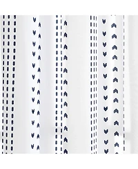 Lush Decor Hygge Stripe Light Filtering Window Curtain Panels, Pair 52"W x 84"L
