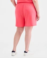 Style & Co Plus LuxLounge French Terry Pull-On Shorts, Macy's Exclusive