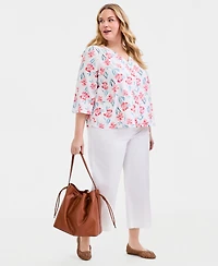 Style & Co Plus Printed Top, Macy's Exclusive