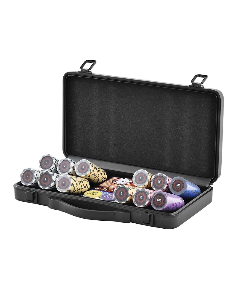 Sugift 300-Piece Poker Chip Set with Case and Casino-Style Chips