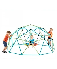 Sugift 10FT Kids Climbing Dome 1000 Lb Capacity with Saucer Swing