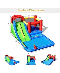 Skonyon Inflatable Water Slide with Ocean Balls for Kids without Blower