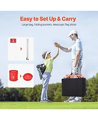 Sugift 9-Hole Backyard Golf Set - Portable Practice Course for Family