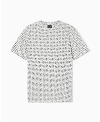 A|X Armani Exchange Men's Short Sleeve Jersey Allover logo Print T-Shirt