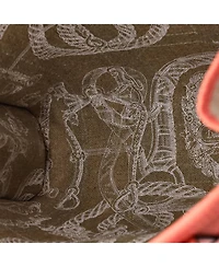 Pre-Owned HERMES Pm Petit H Bell Tote Toile and Leather